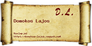 Domokos Lajos névjegykártya